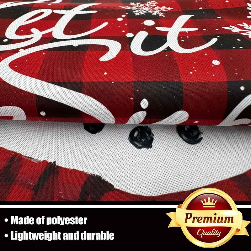 ducuh Let It Snow Snowman Snowflake Christmas Garden Flag 12x18 inch Outdoor-Double Sided Snowman Winter Yard Flags - Image 3